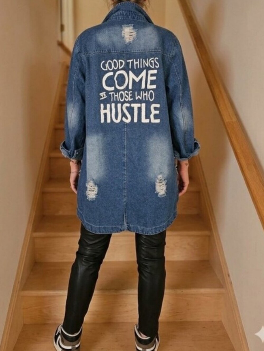 Distressed Denim Jacket/Shirt